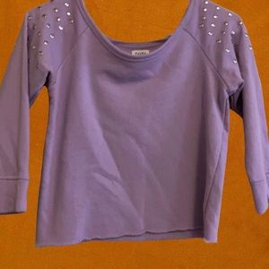 Tobi Cropped Purple Sweater